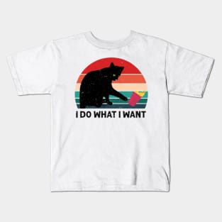 Cat: I do what i want Kids T-Shirt